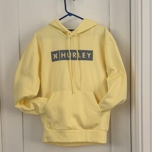 Hurley Light Yellow Hoodie with Gray Logo
